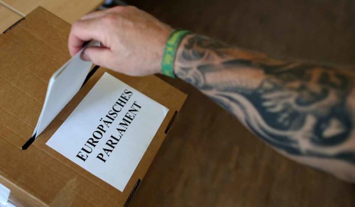 European Election polling station in Germany