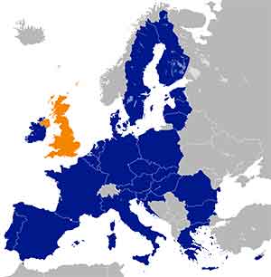 UK location in the EU