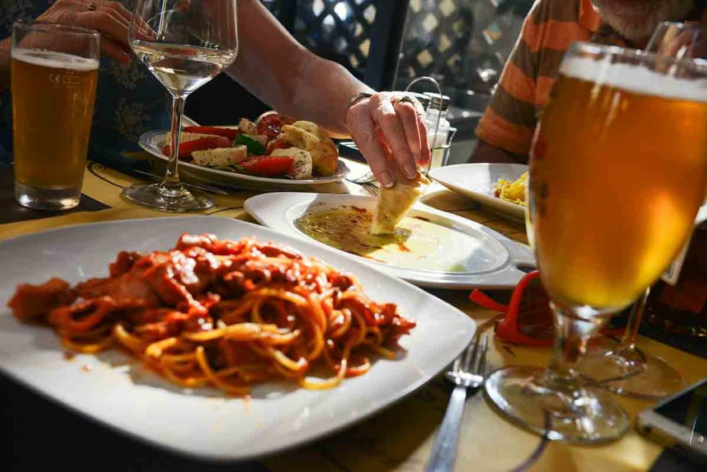 food-meal-eating-pasta-beer