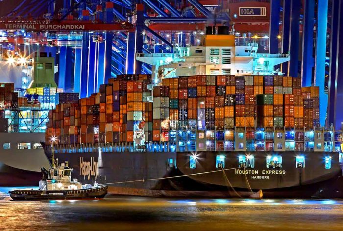 Trade Hamburg Port Of Hamburg Container Ship Germany