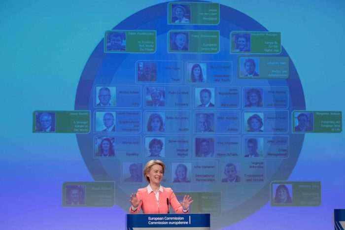 the new EU Commissioners by Ursula von der Leyen