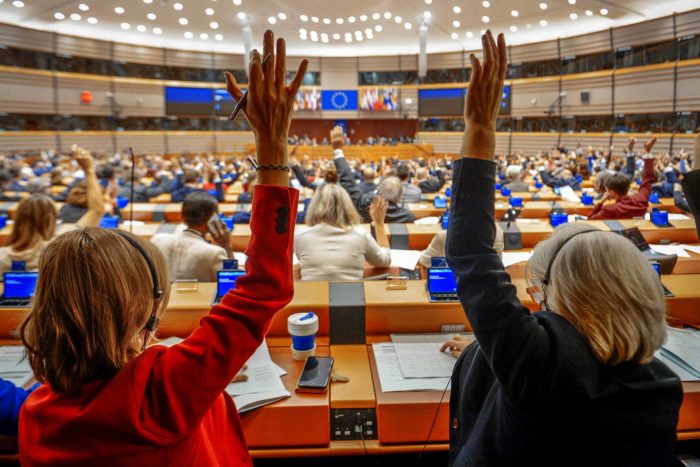 European Parliament Plenary MEPs VOTE