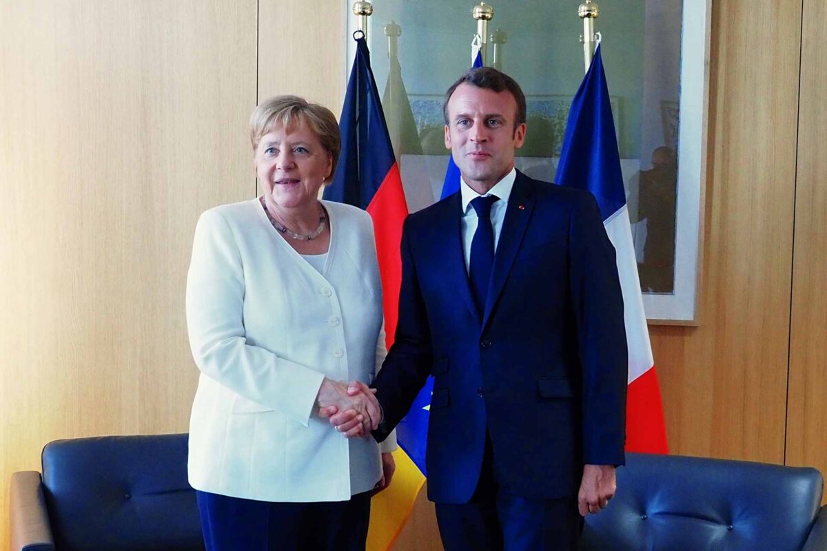 Angela Merkel, German Federal Chancellor, Mr Emmanuel Macron, President of France