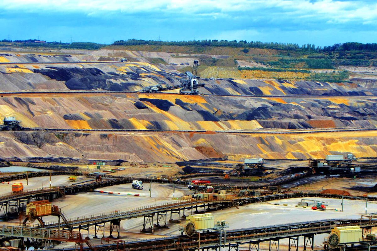 Open pit mining raw materials industry