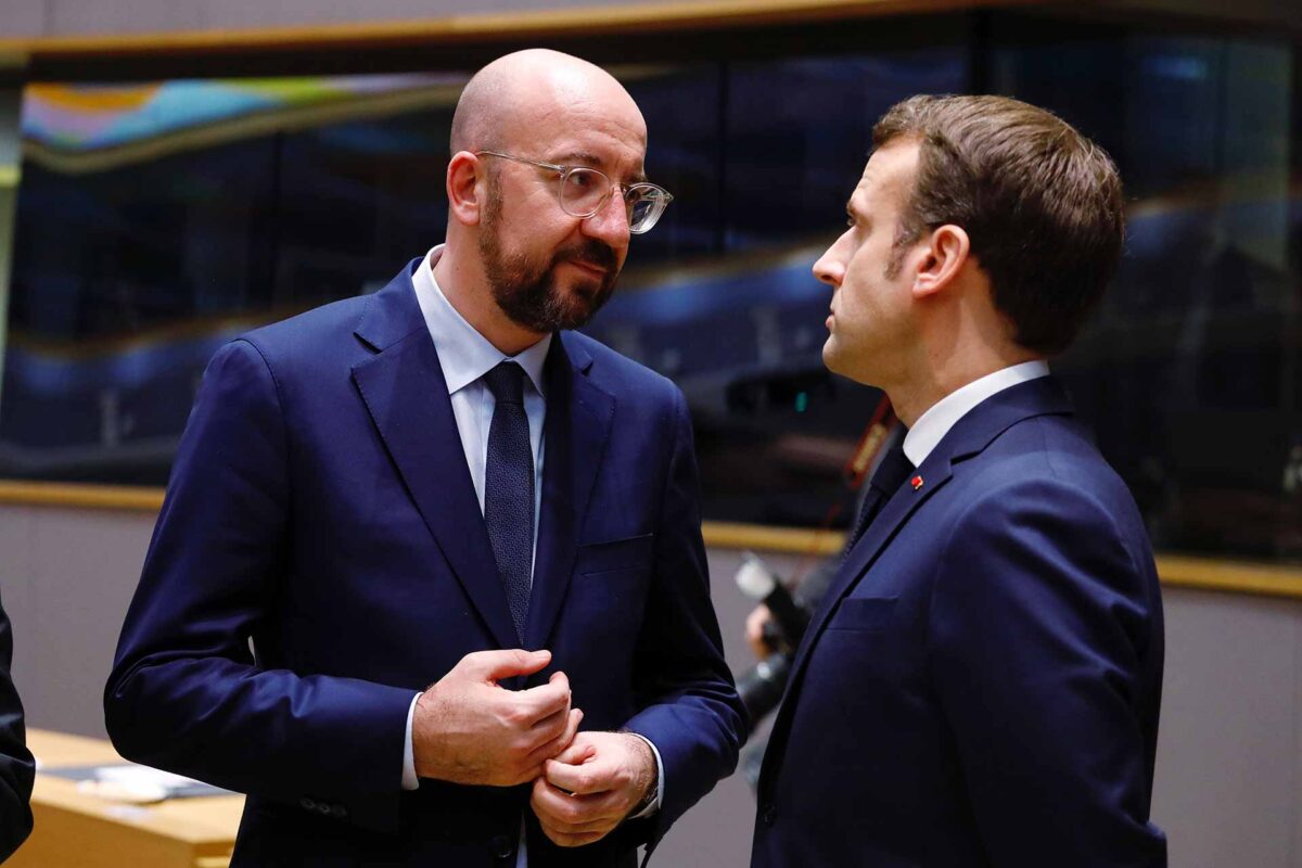 Emmanuel MACRON (President of France, France), Charles MICHEL (President, EUROPEAN COUNCIL)