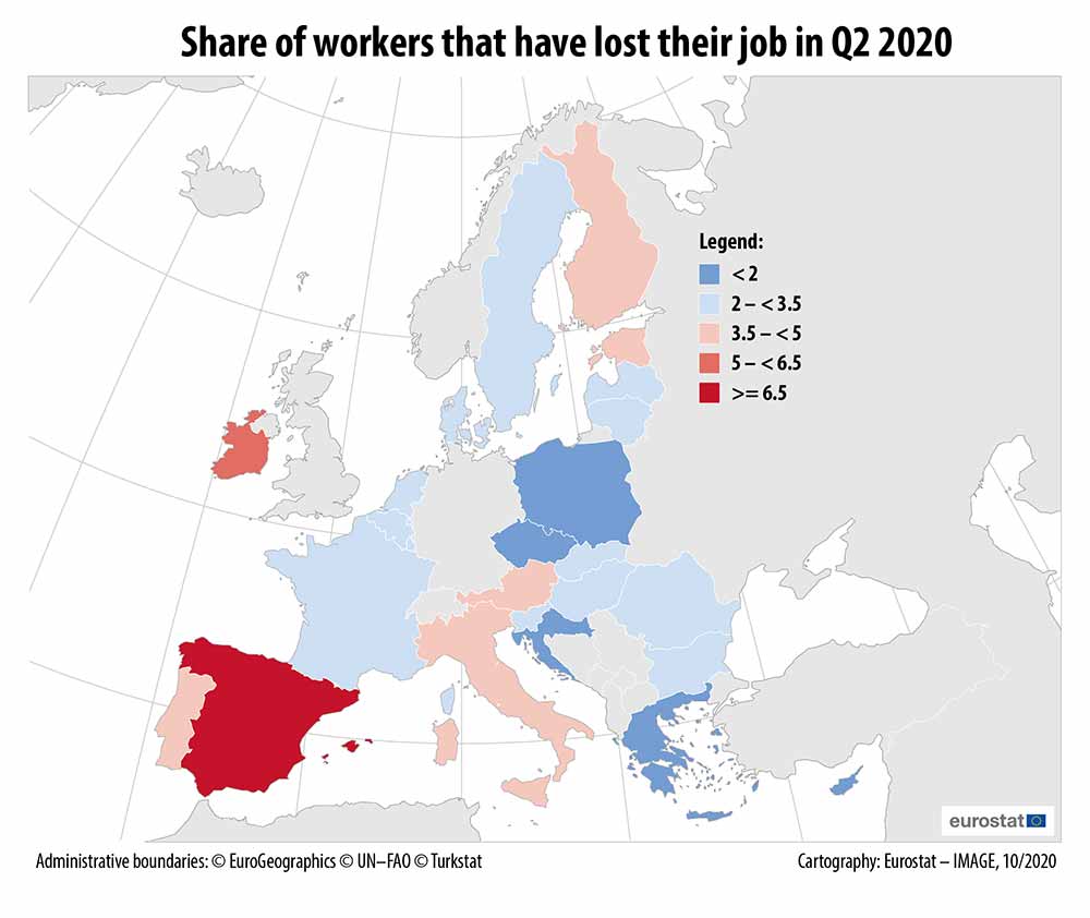 Share of workers that have lost their job in Q2 2020