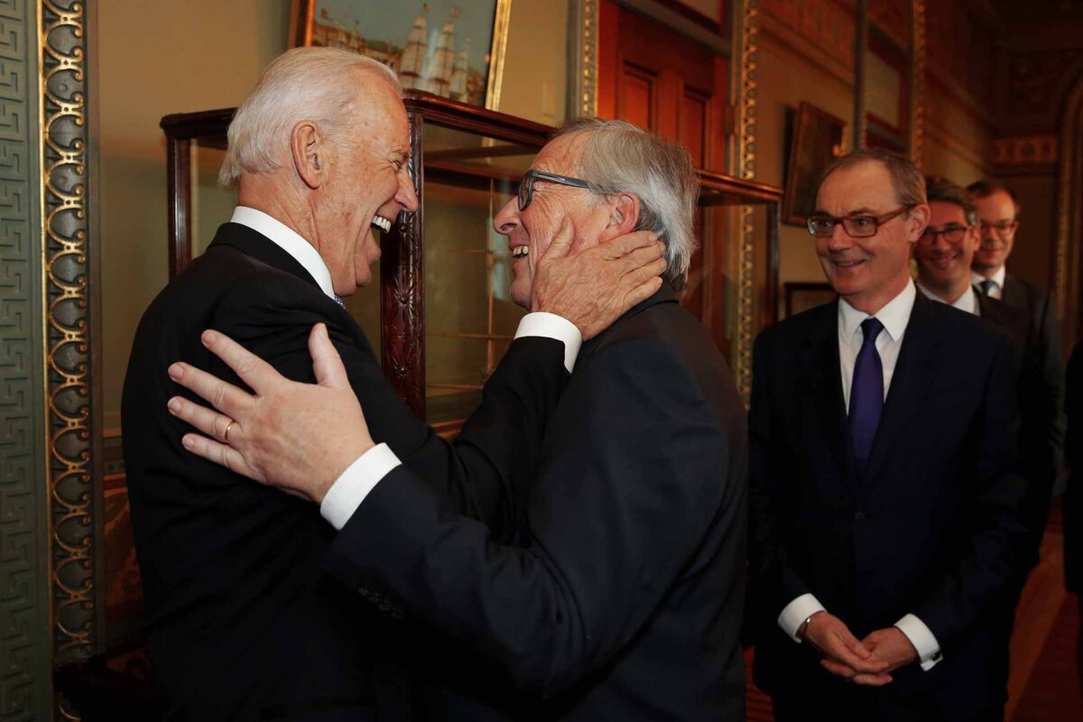 2015 visit of Jean-Claude Juncker, President of the EC, to the United States. Joe Biden