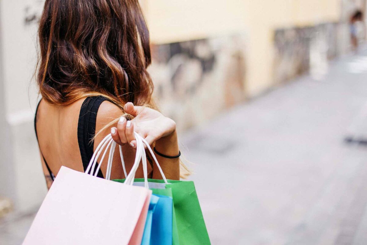 woman people shopping bags