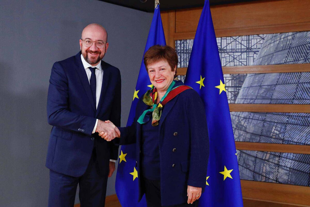 Mr Charles MICHEL, President of the European Council; Ms Kristalina GEORGIEVA, Managing Director of the IMF