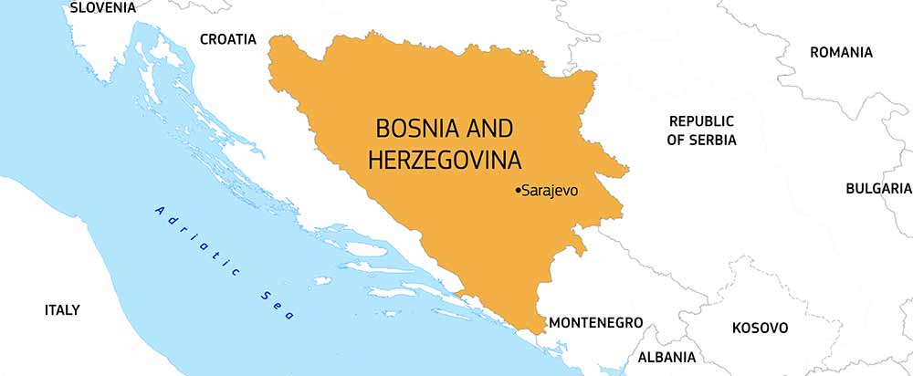 Bosnia and Herzegovina map