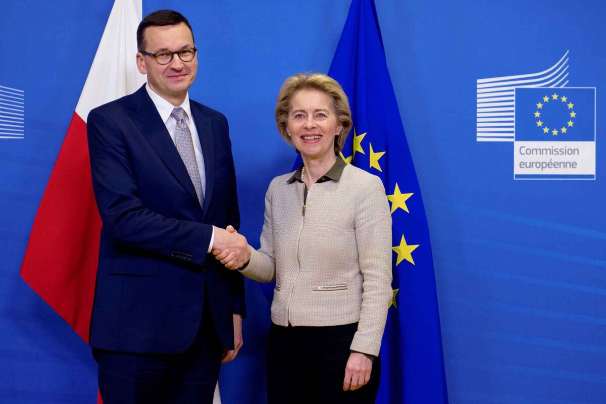 Mateusz Morawiecki and Ursula von der Leyen in Brussels